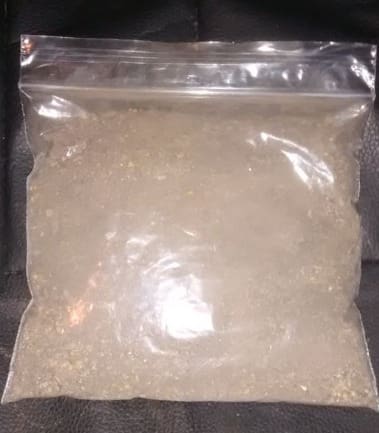 A bag of rice sitting on top of a table.